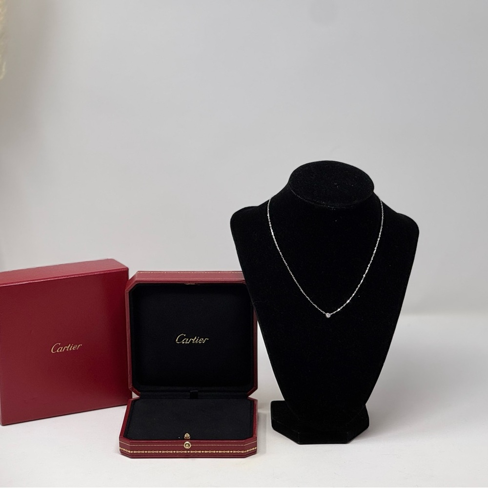 💎💯 Authentic Cartier d'Amour solitaire necklace -white gold with a diamond